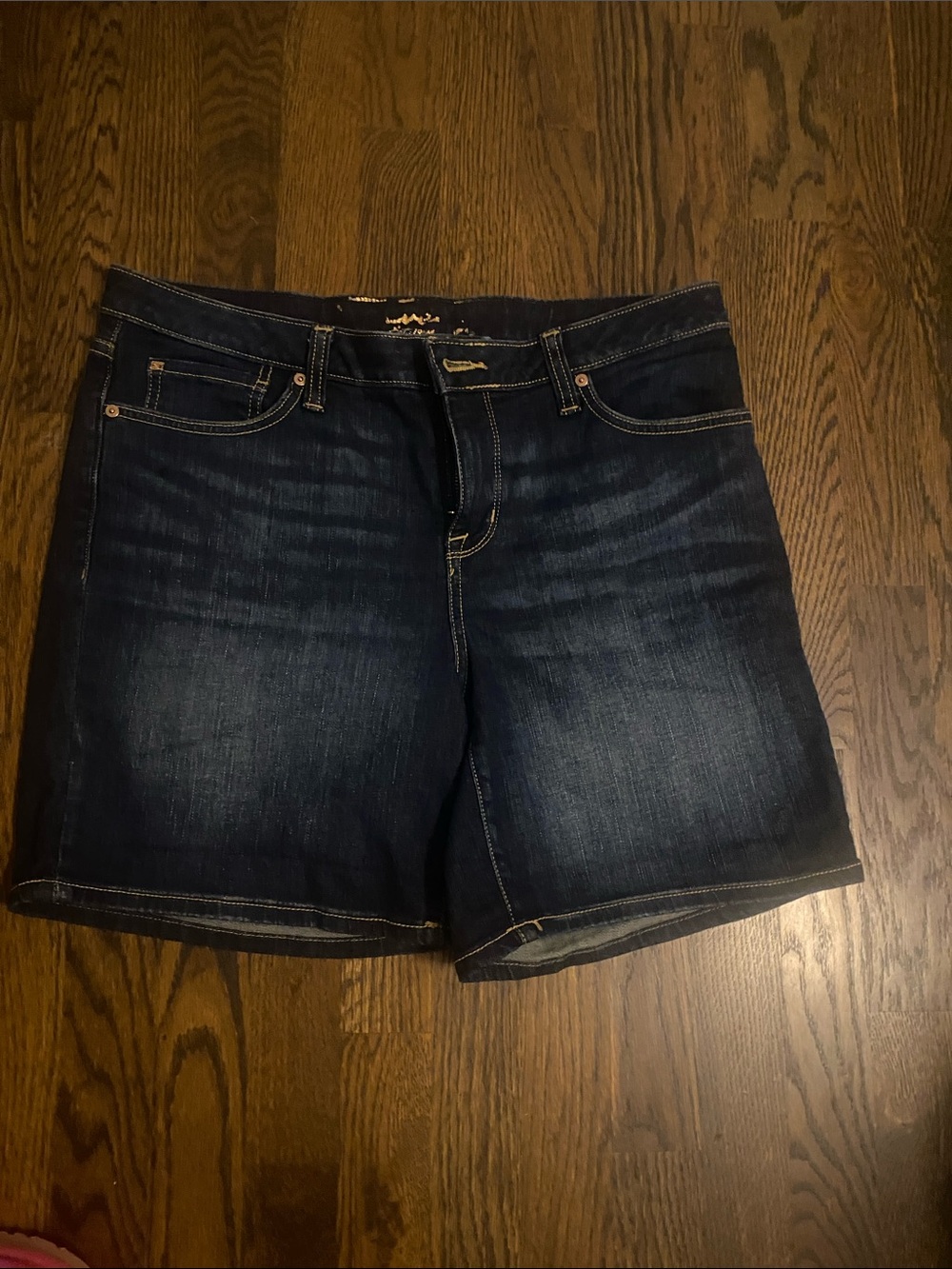 Seven7 Dark Indigo Denim Jean Shorts